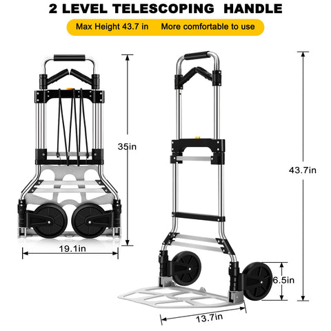 330 LB Capacity Folding Hand Truck Dolly Cart