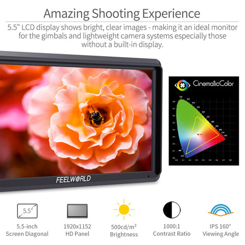 FEELWORLD S55 5.5 inch Camera DSLR Field Monitor