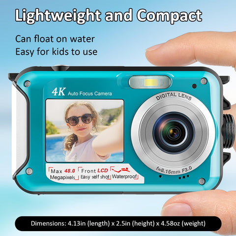 4K Underwater Camera 11FT Waterproof Camera