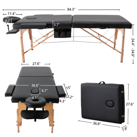 KCC Foldable Memory Foam Massage Table Massage Bed