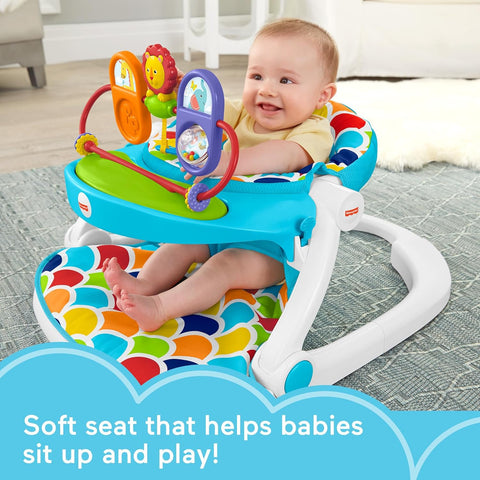 FISHER-PRICE Portable Baby Chair - Deluxe Sit-Me-Up Seat with Toys