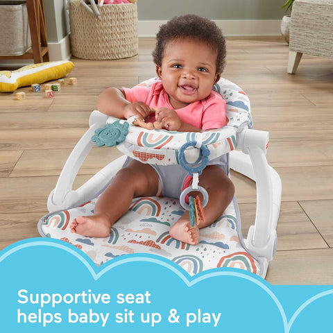 FISHER-PRICE Portable Baby Chair - Sit-Me-Up Floor Seat with Toys