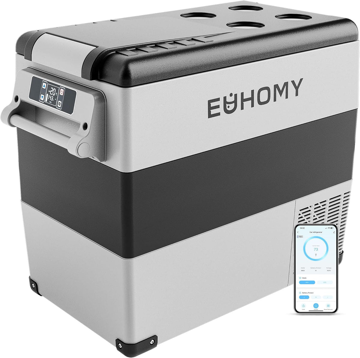 EUHOMY Versatile Smart Portable 12 Volt Refrigerator 59QT