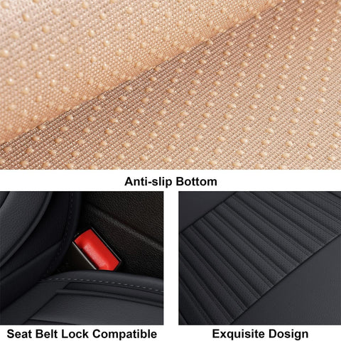 LINGVIDO Luxurious Waterproof Breathable Leather Seat Covers