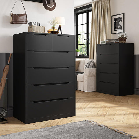 EnHomee Dresser for Bedroom with 6 Wood Drawers