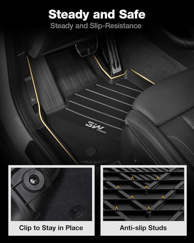 3W Custom All-Weather TPE Floor Mats for BMW X3 2018-2024