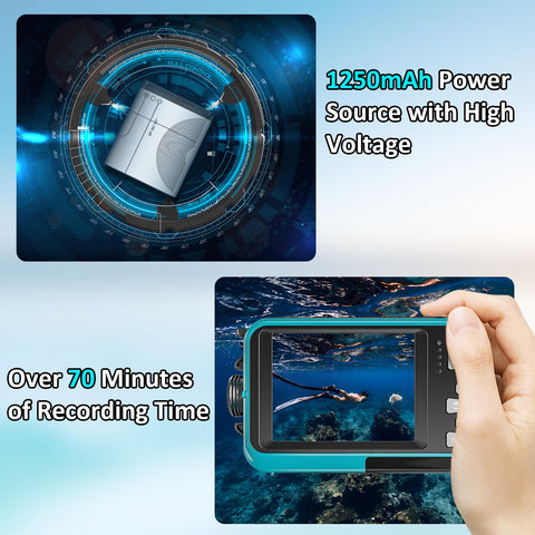 4K Underwater Camera 11FT Waterproof Camera