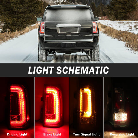 Clidr Tail Light Assembly for 2015 - 2020 GMC Yukon