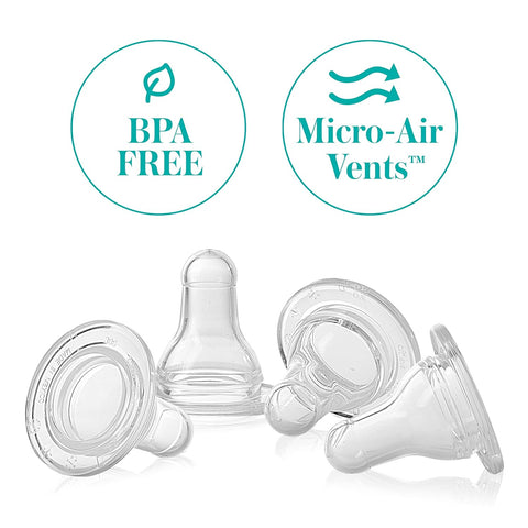 EVENFLO Classic Fast Flow Silicone Nipples - 4 Pack, Clear