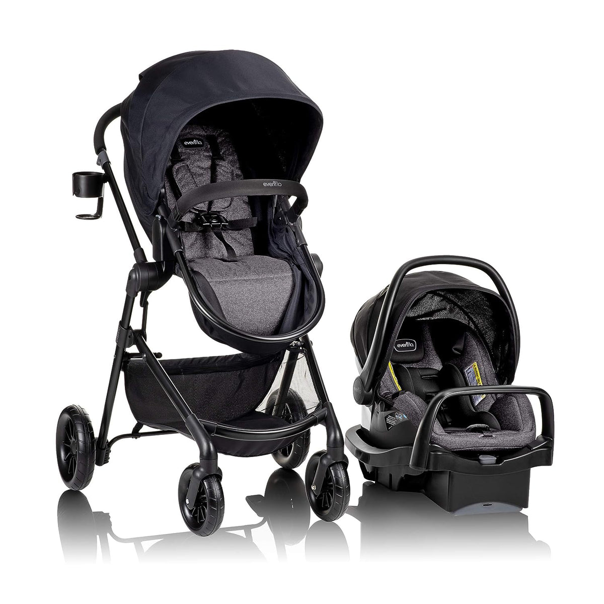 EVENFLO Versatile Lightweight Pivot Travel System with Safe Infant Car Seat