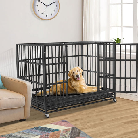 BOLDBONE 48 inch Heavy Duty Dog Crate Cage Kennel