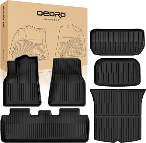 OEDRO Premium Custom All-Weather Floor Mats for Tesla Model Y