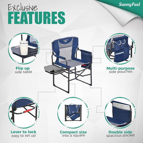 SUNNYFEEL 2 Set Camping Directors Chair