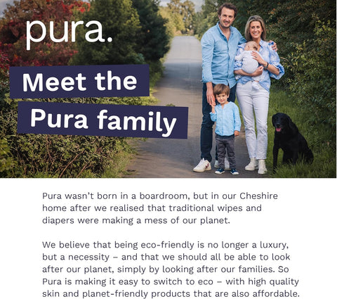 PURA Natural Sensitive Baby Wipes - 99% Water, Unscented