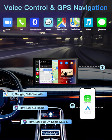 Laviay Wireless Carplay Touchscreen with 4K Dash Cam