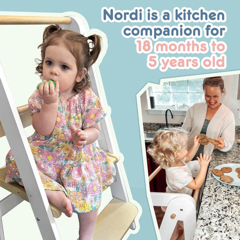 HARPPA Versatile Foldable Montessori Toddler Kitchen Tower