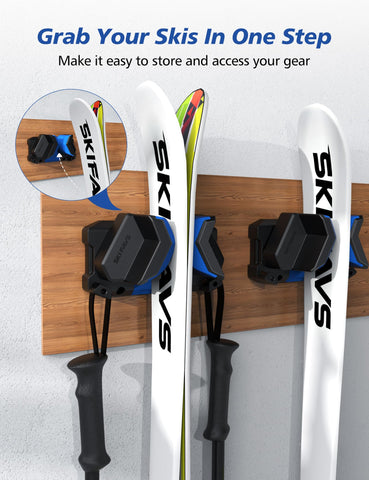 Skifavs Ski Wall Mount, Ski Snowboard Storage Rack Tool Organizers