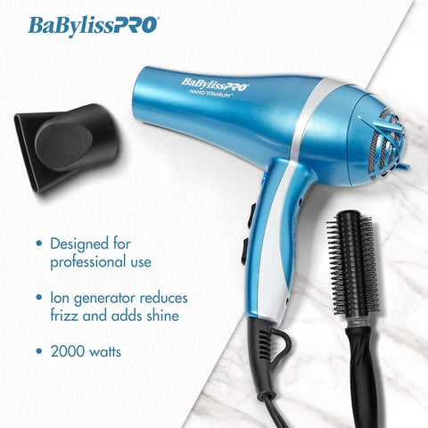 BABYLISSPRO Powerful Nano Titanium 2000-Watt Hair Dryer