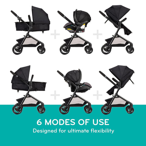 EVENFLO Versatile Lightweight Pivot Travel System with Safe Infant Car Seat