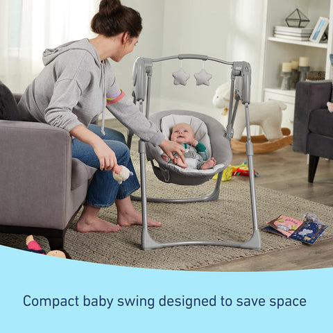 GRACO Stylish Space-Saving Compact Baby Swing Reign