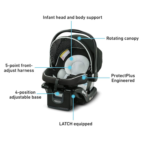 GRACO Cozy Lightweight SnugRide 35 LX Infant Car Seat Studio