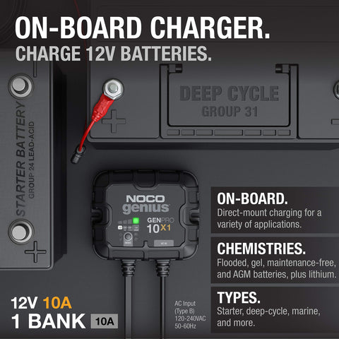 NOCO 10A/Bank Smart Marine Battery Charger