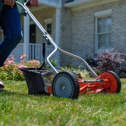 14-Inch 4-Blade Push Reel Lawn Mower