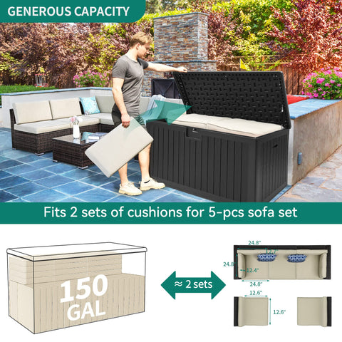 YITAHOME XL 150 Gallon Large Deck Box