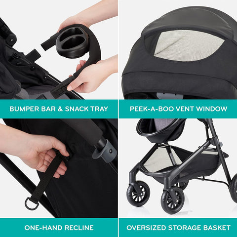 EVENFLO Versatile Lightweight Pivot Travel System with Safe Infant Car Seat