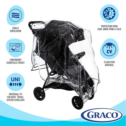 GRACO Universal Infant Travel System Rain Cover - Waterproof Car Seat Canopy