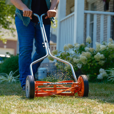 14-Inch 4-Blade Push Reel Lawn Mower