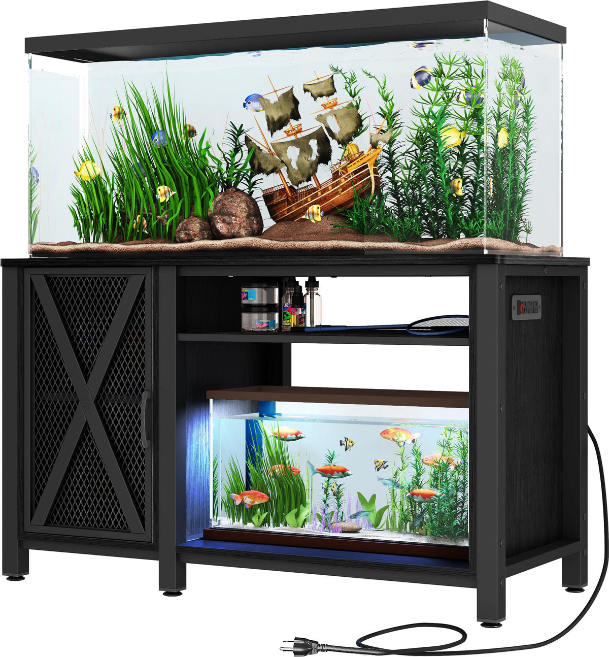 DWVO 55-75 Gallon Aquarium Stand with Power Outlets