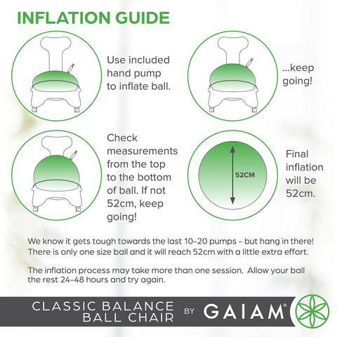 Gaiam Classic Balance Ball Chair with Yoga Ball