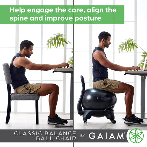 Gaiam Classic Balance Ball Chair with Yoga Ball