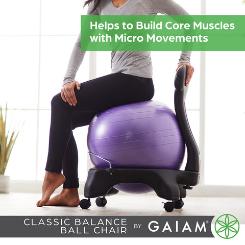 Gaiam Classic Balance Ball Chair with Yoga Ball