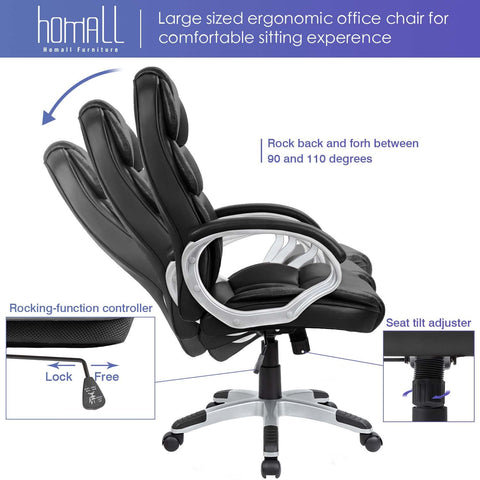 Homall Adjustable Office Chair High Back Computer Desk Chair