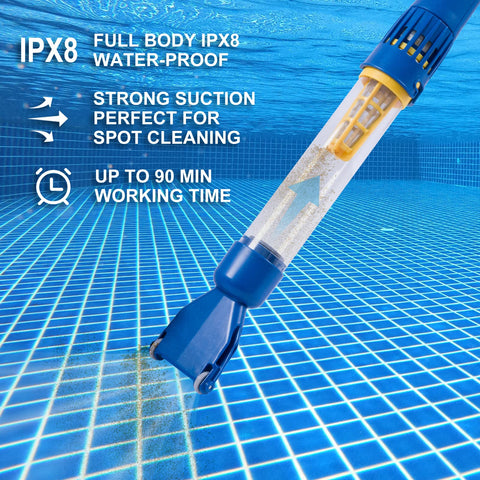 PoolGuard Cordless Pool Vacuum with Strong Suction