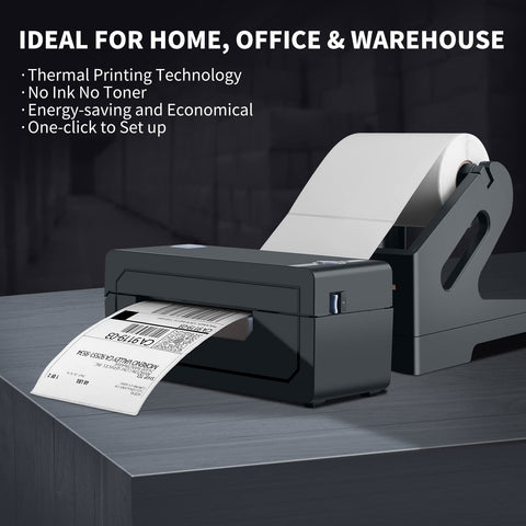 JADENS Bluetooth Thermal 4x6 Shipping Label Printer