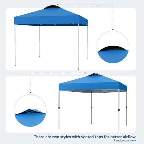 PHI VILLA Outdoor Pop up Canopy 10'x10' Camping Sun Shelter-Series Party Tent