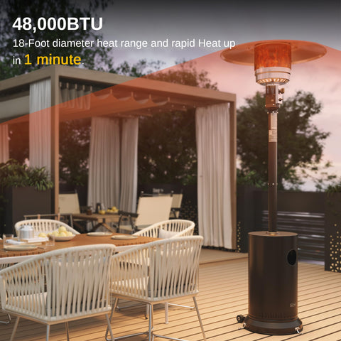 EAST OAK 48,000 BTU Patio Heater for Outdoor