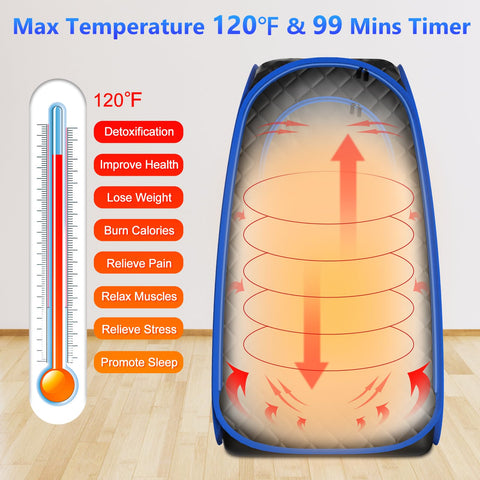 X-Vcak Foldable Steam Sauna with 2.6L Steamer