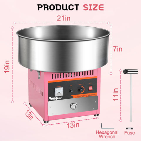 Rengue Commercial 1000W Cotton Candy Machine