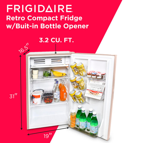 FRIGIDAIRE 3.2 Cu Ft Black Retro Bar Fridge