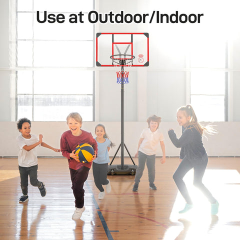 Yohood Kids Basketball Hoop Outdoor 4.82-8.53ft Adjustable, Portable Basketball Hoops