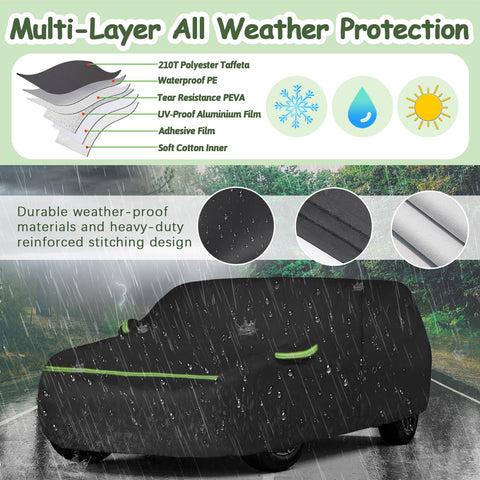 BETERNY 6 Layer Car Cover, Waterproof All-Weather Protection