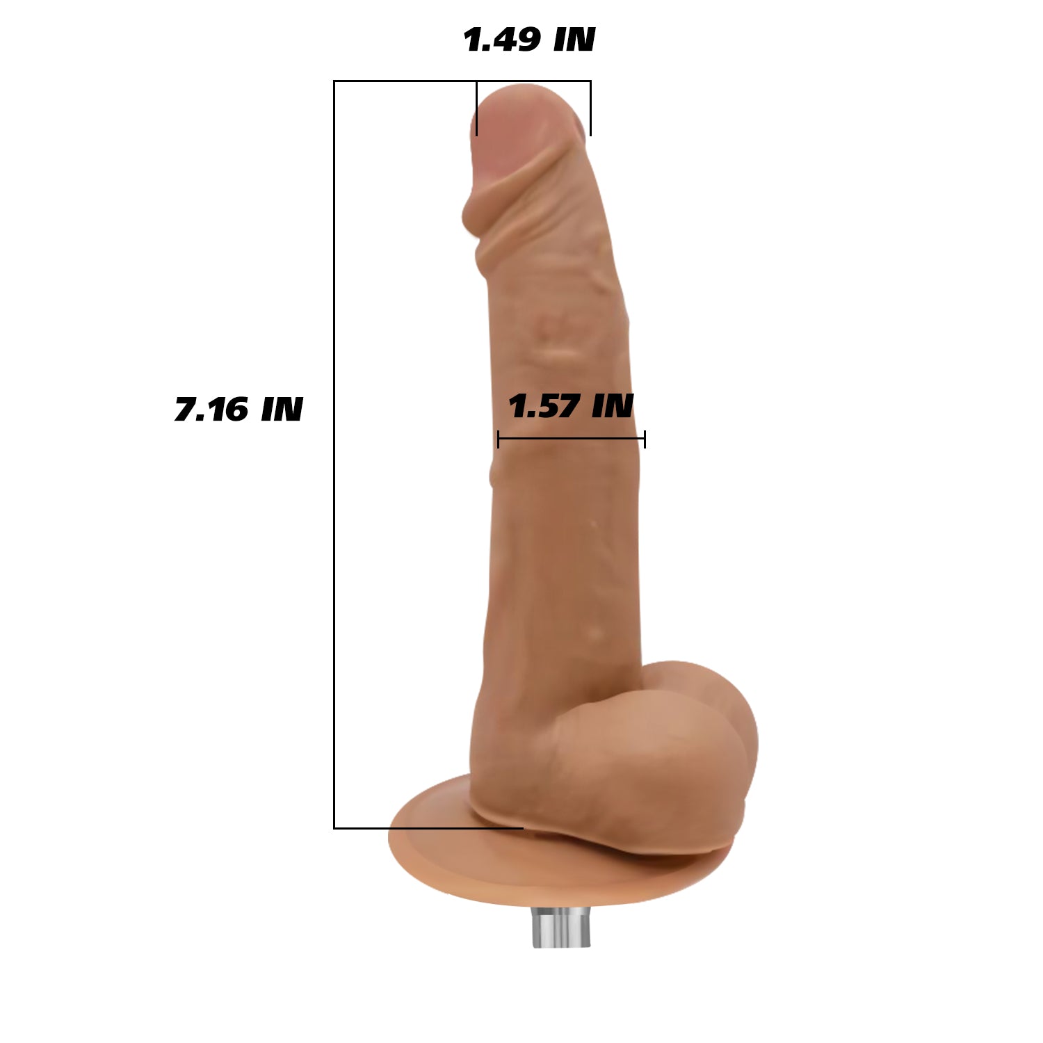 3XLR Sex Machine Attachments Toy 7.16 inch Dildos