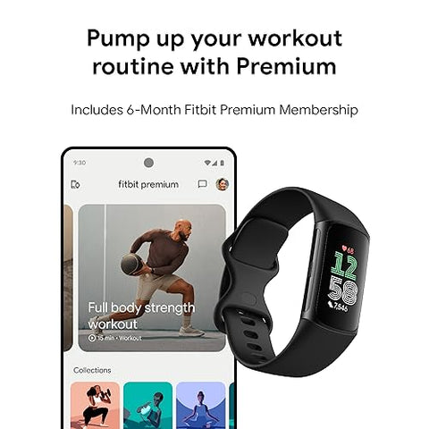 Fitbit Charge 6 Fitness Tracker with Google apps