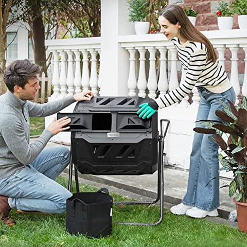 VIVOSUN Outdoor Tumbling Composter Dual Rotating