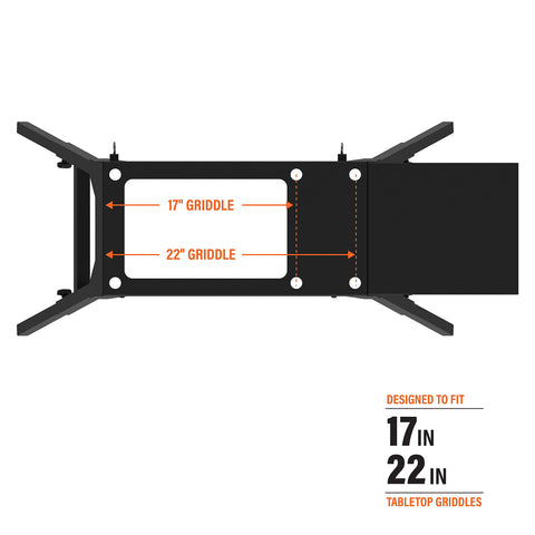 Blackstone Universal Griddle Stand with Adjustable Leg and Side Shelf