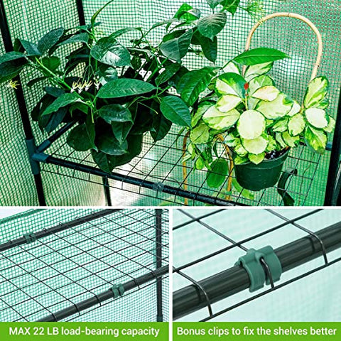 Ohuhu Greenhouse for Outdoors with Screen Windows